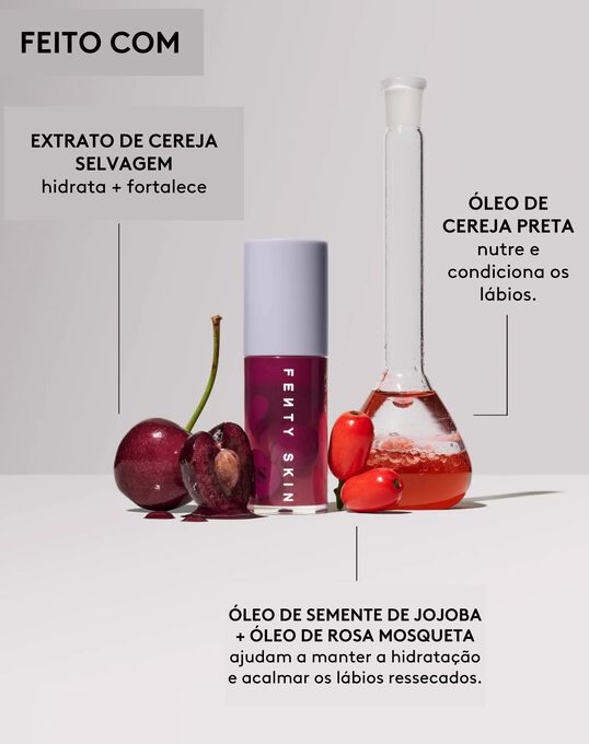 Kit Labial Fenty Skin Le Sweet Cherriez Collection Black Cherry